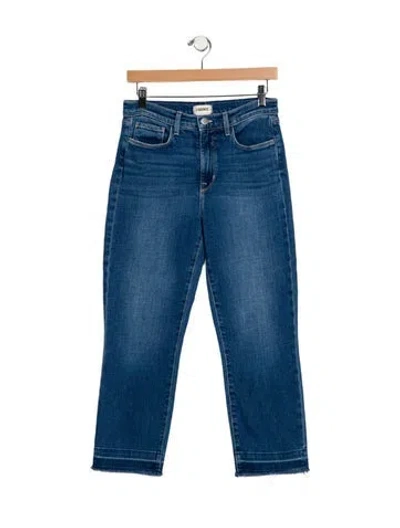 Pre-owned L'agence Mid-rise Straight Leg Jeans In Blue