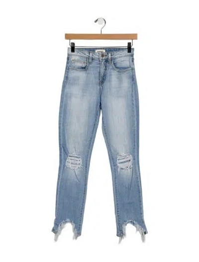Pre-owned L'agence Mid-rise Straight Leg Jeans In Blue