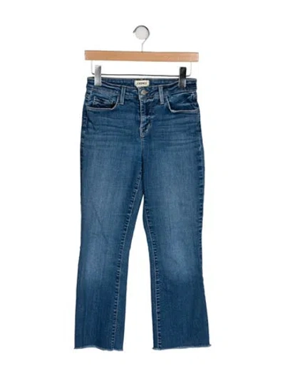 Pre-owned L'agence Mid-rise Straight Leg Jeans In Blue