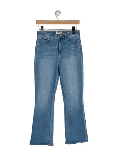 Pre-owned L'agence Mid-rise Straight Leg Jeans In Blue