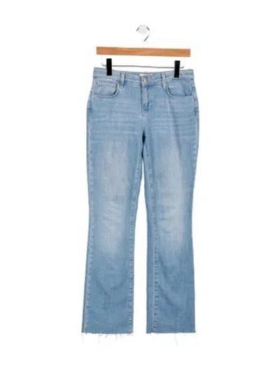 Pre-owned L'agence Mid-rise Straight Leg Jeans In Blue