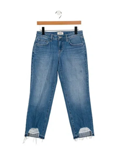 Pre-owned L'agence Mid-rise Straight Leg Jeans In Blue
