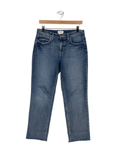 Pre-owned L'agence Mid-rise Straight Leg Jeans In Blue