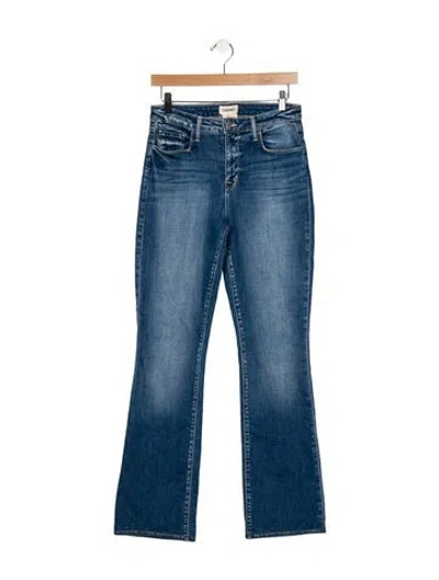 Pre-owned L'agence Mid-rise Straight Leg Jeans In Blue