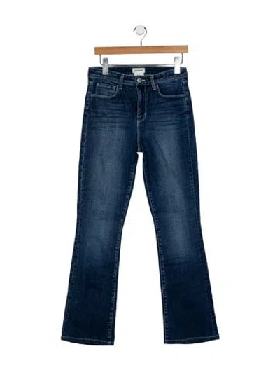 Pre-owned L'agence Mid-rise Straight Leg Jeans In Blue