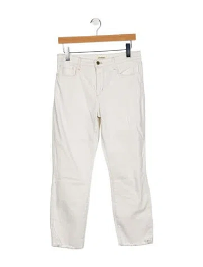 Pre-owned L'agence Mid-rise Straight Leg Jeans In Blue
