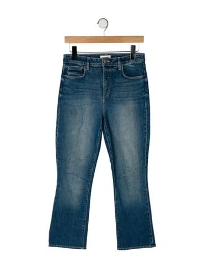 Pre-owned L'agence Mid-rise Straight Leg Jeans In Blue