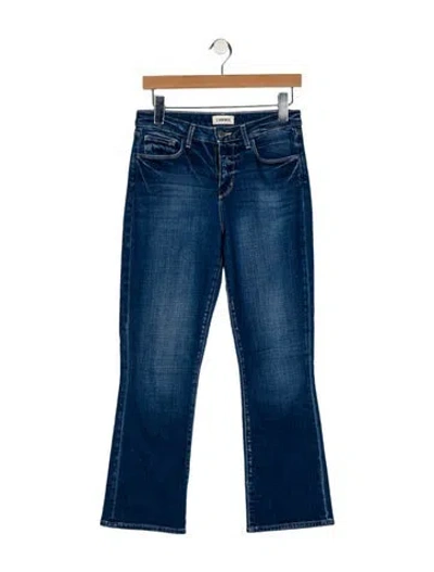 Pre-owned L'agence Mid-rise Straight Leg Jeans In Blue