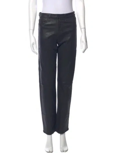 Pre-owned L'agence Mid-rise Straight Leg Jeans In Blue