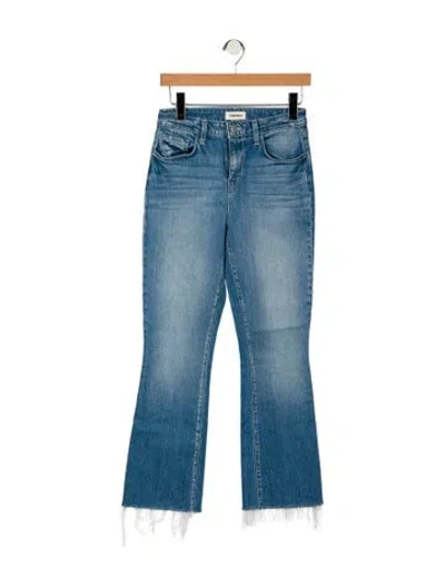 Pre-owned L'agence Mid-rise Straight Leg Jeans In Blue