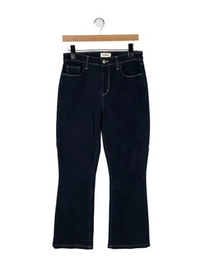 Pre-owned L'agence Mid-rise Straight Leg Jeans In Blue