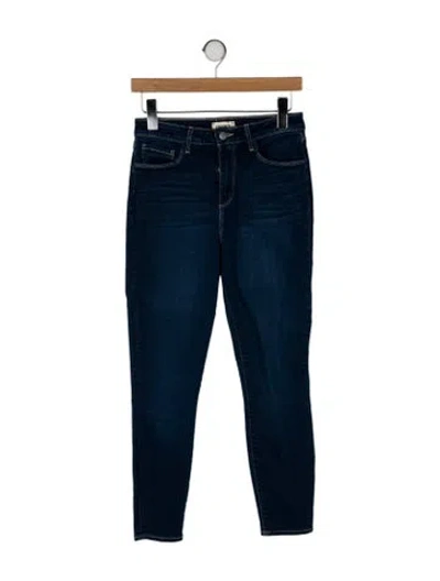 Pre-owned L'agence Mid-rise Straight Leg Jeans In Blue
