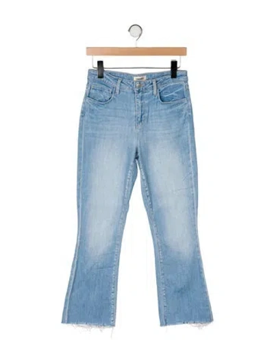 Pre-owned L'agence Mid-rise Straight Leg Jeans In Blue