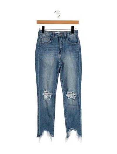 Pre-owned L'agence Mid-rise Straight Leg Jeans In Blue