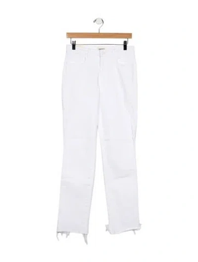 Pre-owned L'agence Mid-rise Straight Leg Jeans In Blue