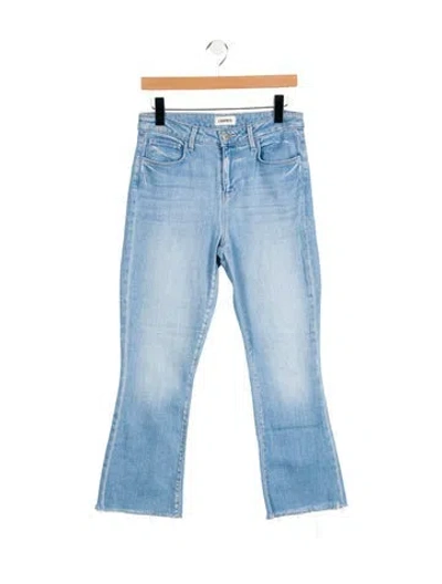 Pre-owned L'agence Mid-rise Straight Leg Jeans In Blue