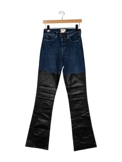 Pre-owned L'agence Mid-rise Straight Leg Jeans In Blue