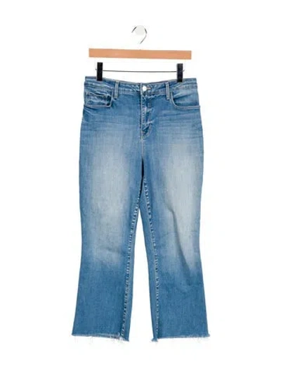 Pre-owned L'agence Mid-rise Straight Leg Jeans In Blue