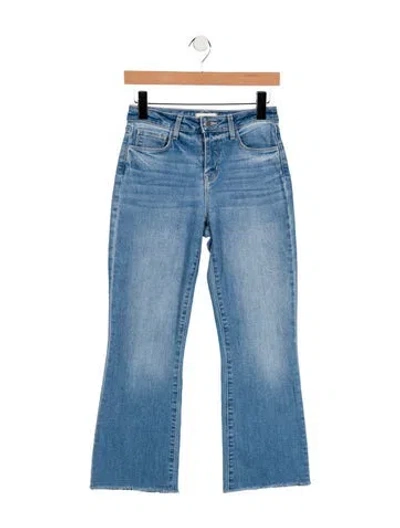 Pre-owned L'agence Mid-rise Straight Leg Jeans In Blue