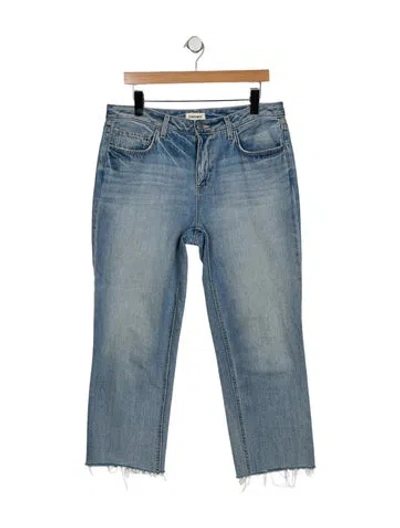 Pre-owned L'agence Mid-rise Straight Leg Jeans In Blue