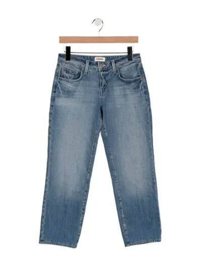 Pre-owned L'agence Mid-rise Straight Leg Jeans In Blue