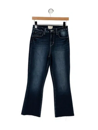 Pre-owned L'agence Mid-rise Straight Leg Jeans In Blue