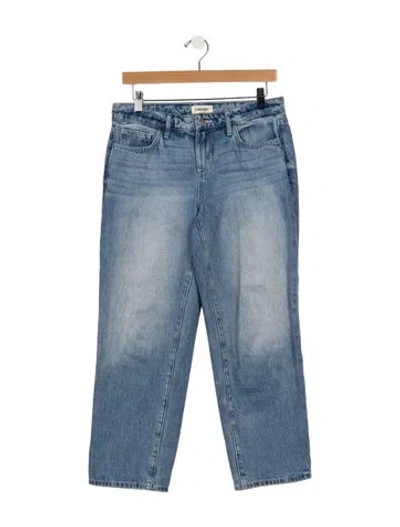 Pre-owned L'agence Mid-rise Straight Leg Jeans In Blue