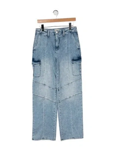 Pre-owned L'agence Mid-rise Straight Leg Jeans In Blue