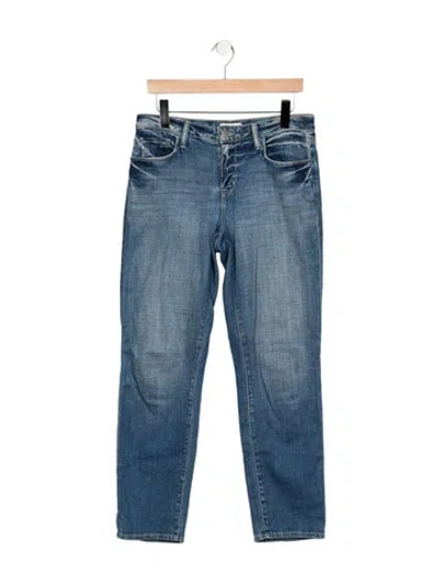 Pre-owned L'agence Mid-rise Straight Leg Jeans In Blue