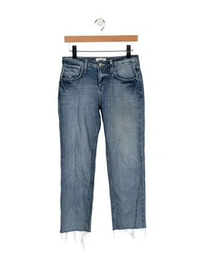 Pre-owned L'agence Mid-rise Straight Leg Jeans In Blue