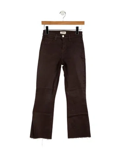 Pre-owned L'agence Mid-rise Straight Leg Jeans In Brown