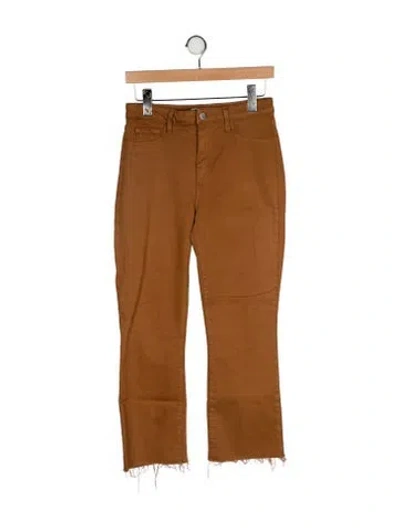 Pre-owned L'agence Mid-rise Straight Leg Jeans In Brown