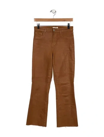 Pre-owned L'agence Mid-rise Straight Leg Jeans In Brown