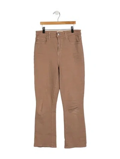Pre-owned L'agence Mid-rise Straight Leg Jeans In Brown