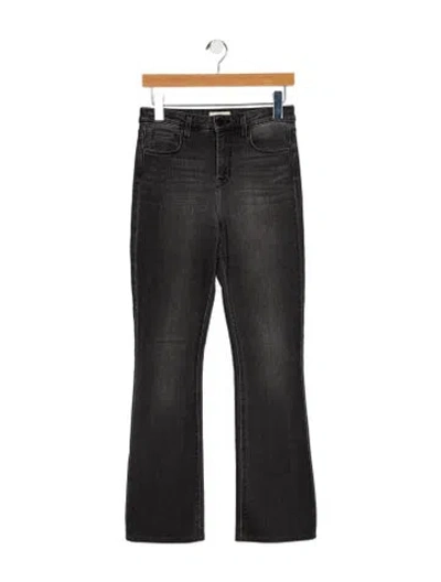 Pre-owned L'agence Mid-rise Straight Leg Jeans In Gray