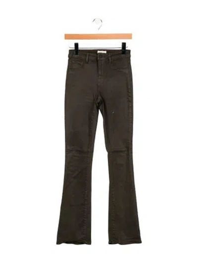 Pre-owned L'agence Mid-rise Straight Leg Jeans In Gray