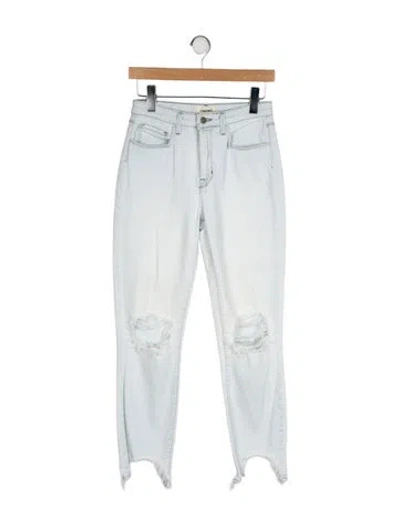 Pre-owned L'agence Mid-rise Straight Leg Jeans In Green