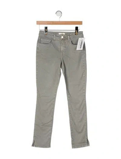 Pre-owned L'agence Mid-rise Straight Leg Jeans In Green