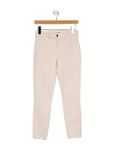 Pre-owned L'agence Mid-rise Straight Leg Jeans In Neutral