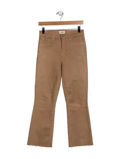 Pre-owned L'agence Mid-rise Straight Leg Jeans In Neutral