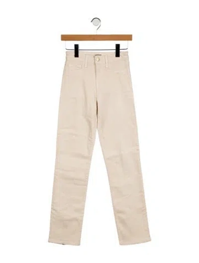 Pre-owned L'agence Mid-rise Straight Leg Jeans In Neutral