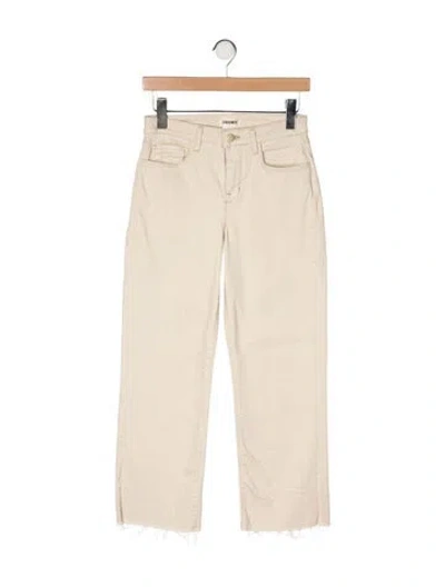 Pre-owned L'agence Mid-rise Straight Leg Jeans In Neutral