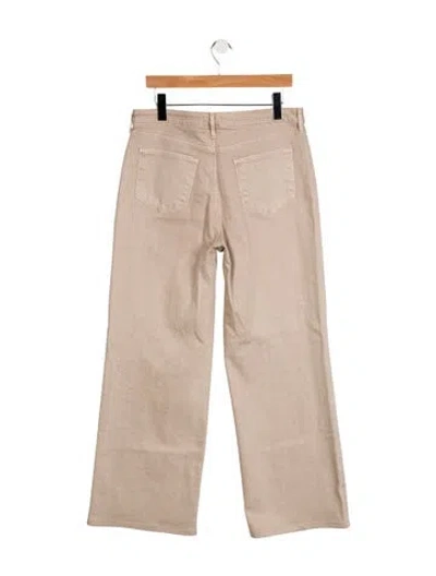 Pre-owned L'agence Mid-rise Straight Leg Jeans In Neutral