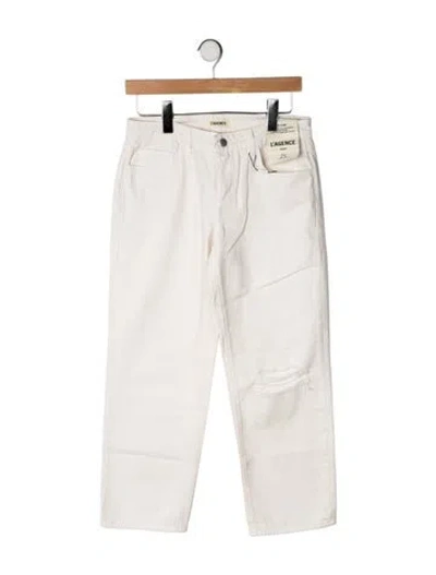 Pre-owned L'agence Mid-rise Straight Leg Jeans W/ Tags In Neutrals