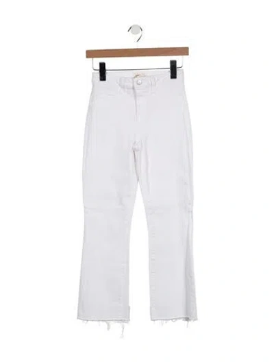 Pre-owned L'agence Mid-rise Straight Leg Jeans In White