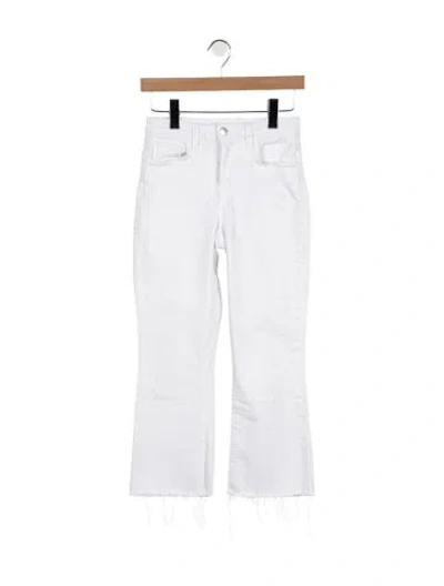 Pre-owned L'agence Mid-rise Straight Leg Jeans In White