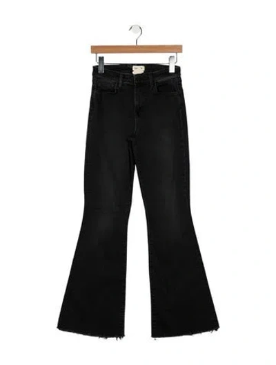 Pre-owned L'agence Mid-rise Wide Leg Jeans In Black