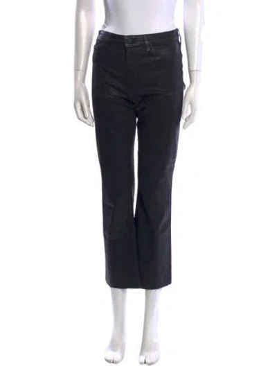 Pre-owned L'agence Mid-rise Wide Leg Jeans In Black