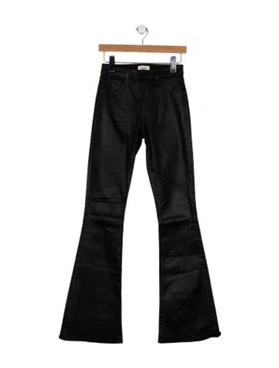 Pre-owned L'agence Mid-rise Wide Leg Jeans In Black