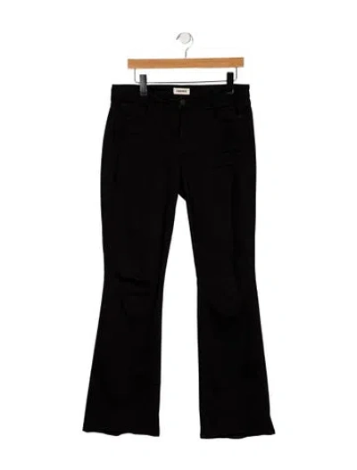 Pre-owned L'agence Mid-rise Wide Leg Jeans In Black